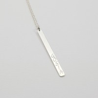 Srebrna celebrytka łańcuszek z grawerem dla przyjaciółki | srebro 925 | 45 x 3.5 mm